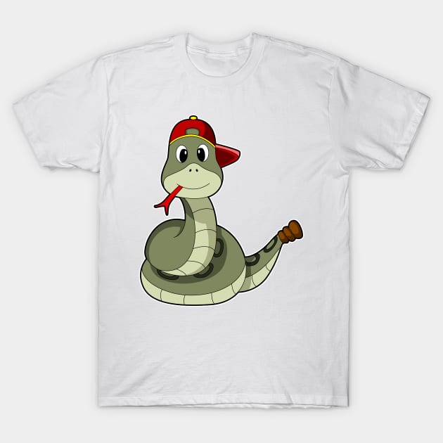 Snake with Cap T-Shirt by Markus Schnabel